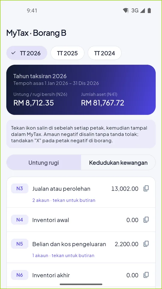 MyTax Borang B dalam SAPRO