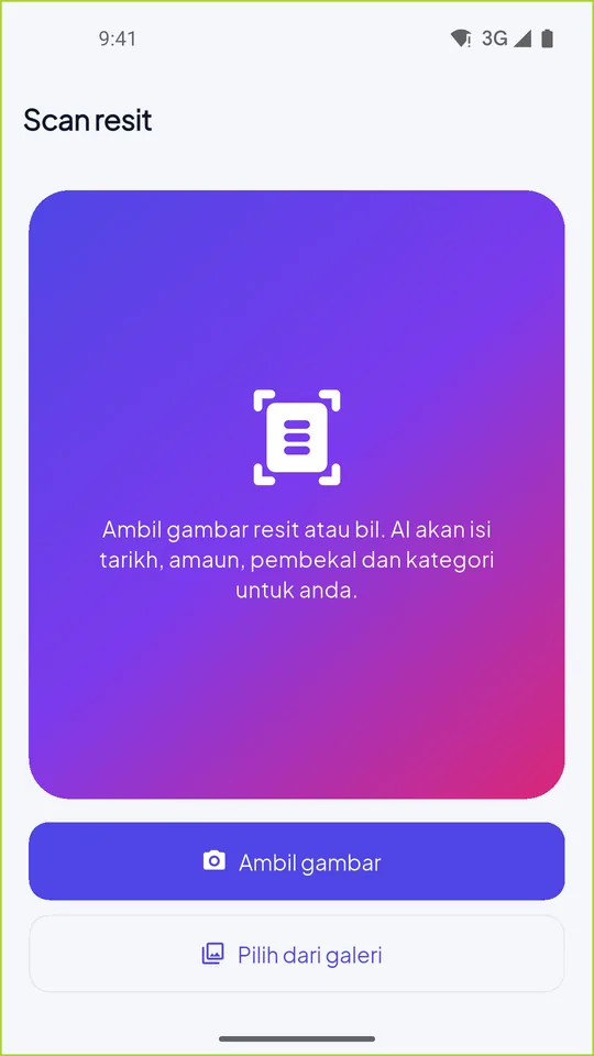 Scan resit dengan AI